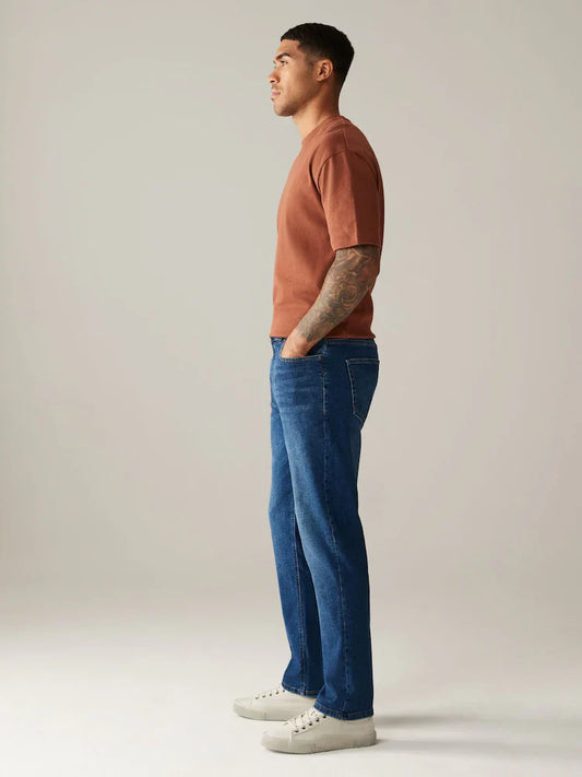 Men's Straight Fit Medium Blue Jean