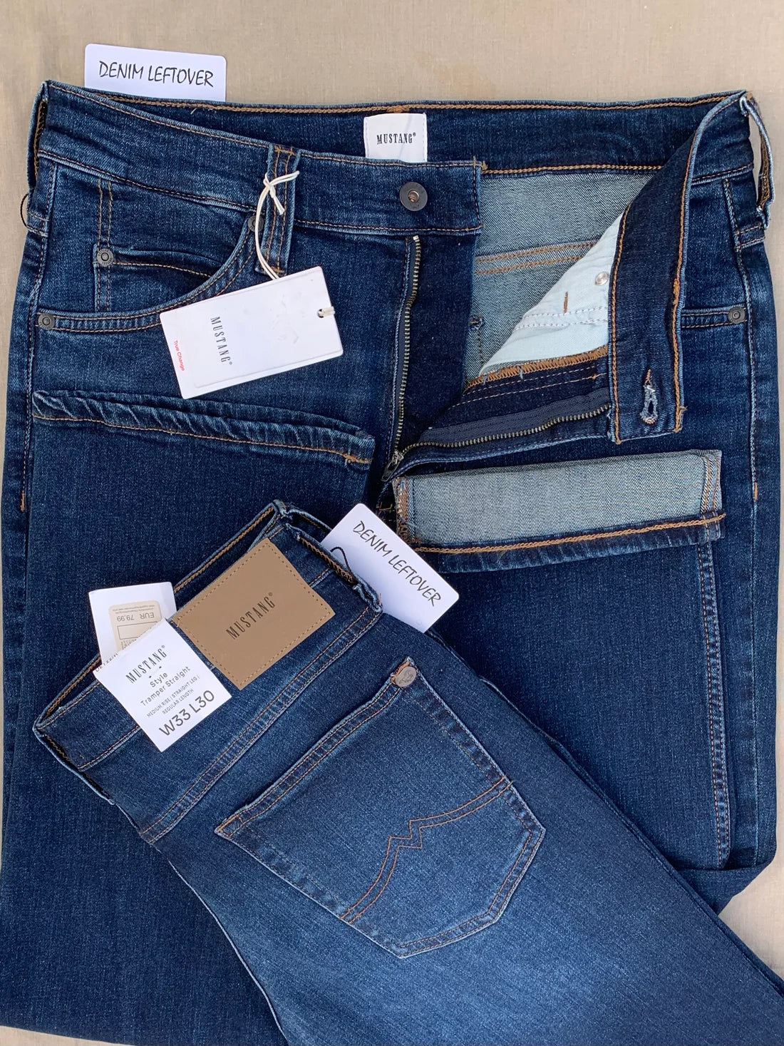 Men's Straight Fit Dark Blue Jean