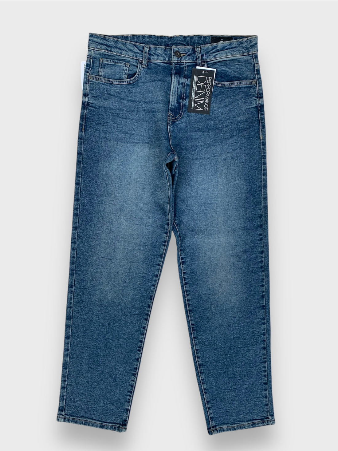 Branded Export Quality | Original Denim Mid-Blue Stretch -Regular Fit Jeans