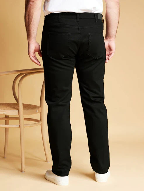 Jet black colour  Jeans  straight and slim Comfort Fit – Export Quality