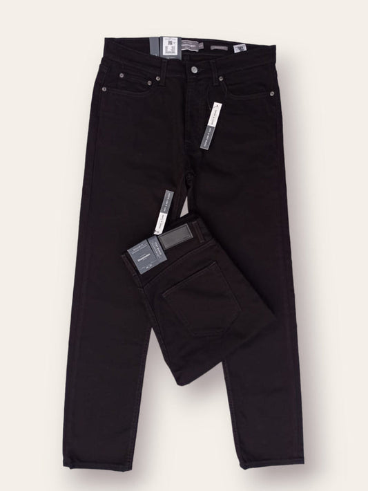 Jet black colour  Jeans  straight and slim Comfort Fit – Export Quality
