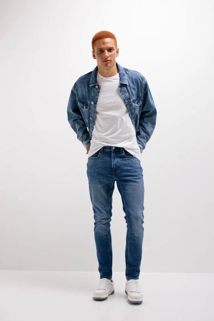 Denim blue color  | Straight and slim Comfort Fit – Export Quality